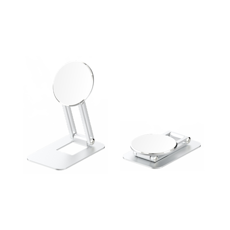 How does the folding lift magnetic phone holder meet the needs of different viewing angles?