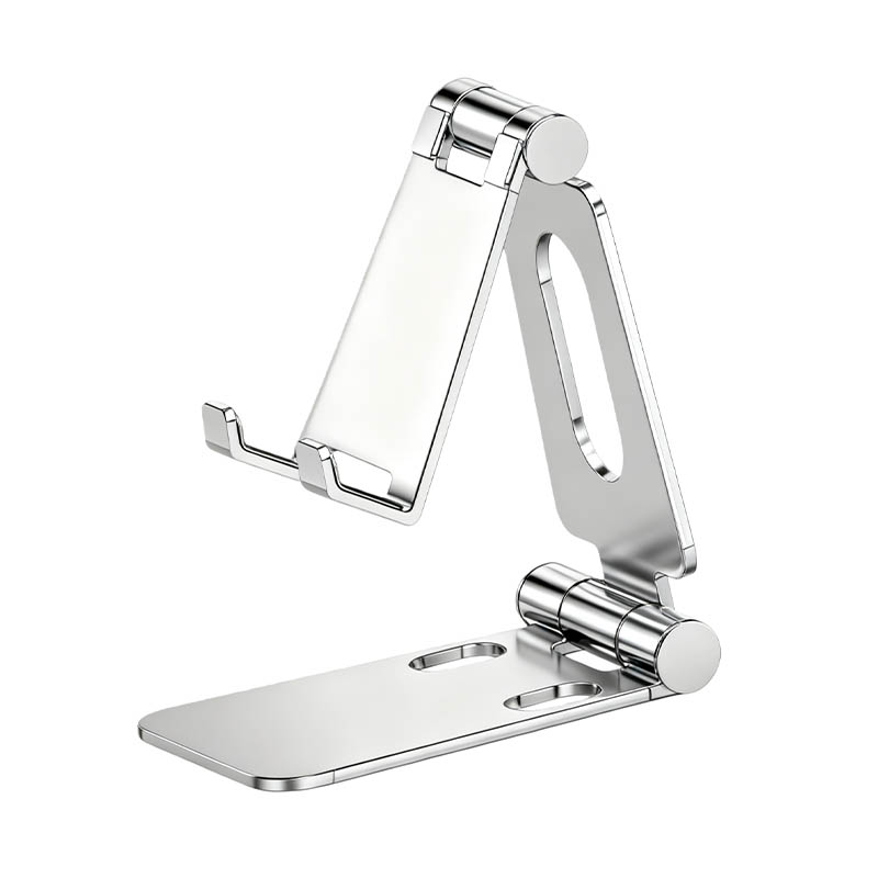 What safety mechanisms are integrated into the Mobile Phone Holder to provide a secure grip and prevent the device from scratching or sliding?